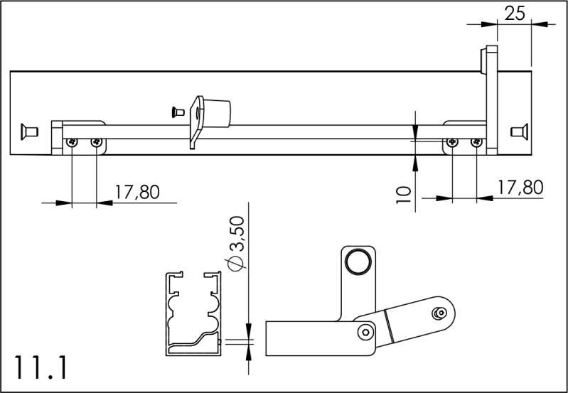 assembly of a lock by drilling the holes in the bottom guide bar